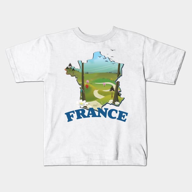 France Kids T-Shirt by nickemporium1